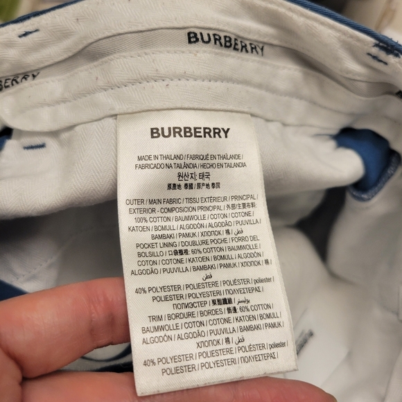 Burberry mens trouser chino casual shorts blue - Picture 7 of 8